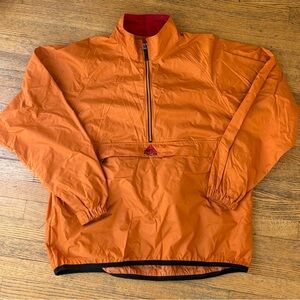Nike ACG Orange 1/2 Zip Packable Anorak/Jacket/Outer Layer 3; excl cond
